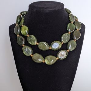 Necklace Green Tone